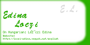 edina loczi business card